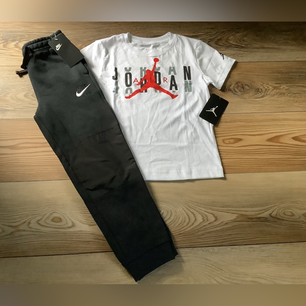 Boys Jordan / Nike tshirt & jogger outfit size 7(NWT)~PRICE IS FIRM NO OFFERS~